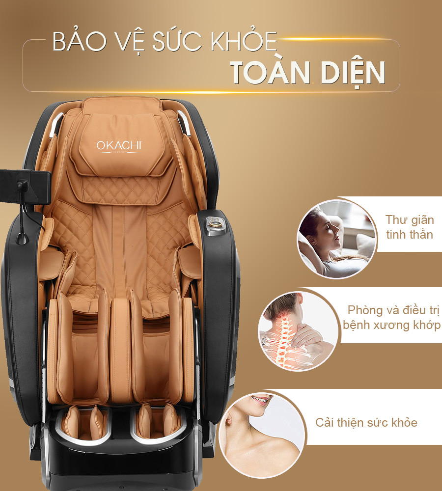 Ghế massage toàn thân OKACHI Luxury 4D JP-I89 (Cao cấp)